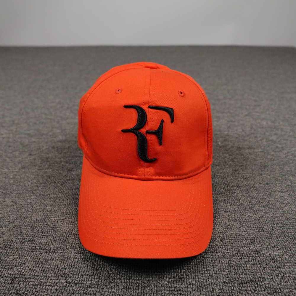 Roger Federer RF Hat Cap Strap Back Mens One Size Orange Tennis Nike Dri-FIT